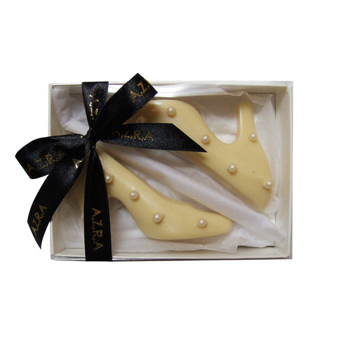 Unique Chocolate Wedding favours,  Small White Chocolate Shoes