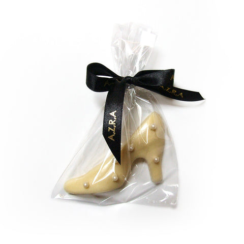 White Chocolate Shoe Favours In Bag