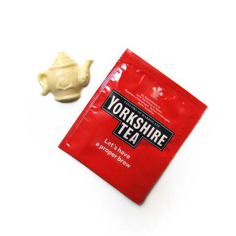 High Tea Chocolate Tea Pot And Yorkshire Tea Bag, perfect favours