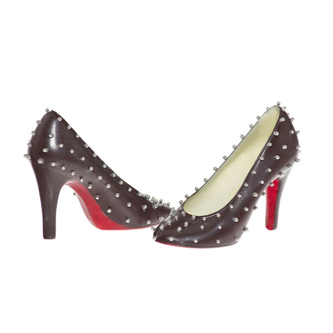 Chocolate Louboutins, Belgian Chocolate Shoe with Louboutin Signature Red Sole