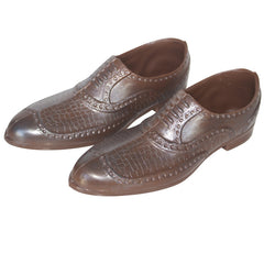 ALEXANDER- MEN'S BROGUE CHOCOLATE SHOES IN GIFT BOX