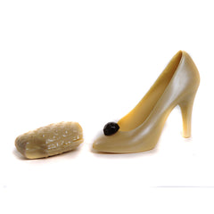 High Heel, Milk chocolate shoe paired with an edible chocolate purse