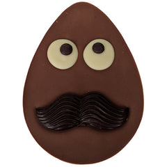 Flat Milk Chocolate Easter Egg with Dark Moustache