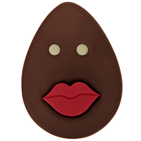 Flat Milk Chocolate Easter Egg  with Red Lips