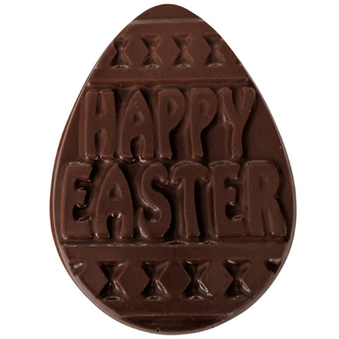 Flat Milk Chocolate Easter Egg  with White Moustache