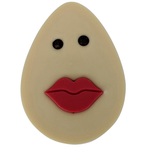 Flat White Chocolate Easter with Red lips