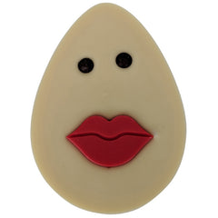 Flat White Chocolate Easter with Red lips