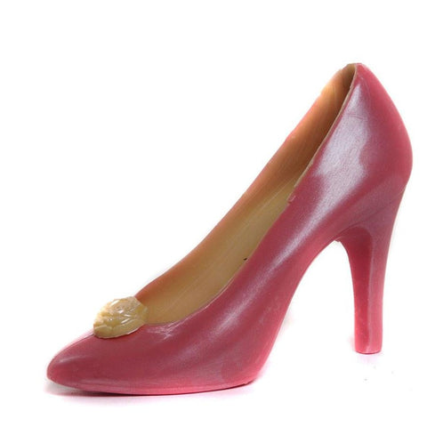 High heel chocolate shoe, strawberry flavoured and white chocolate interior - Vera